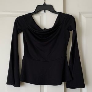 BCBG Off the shoulder black top